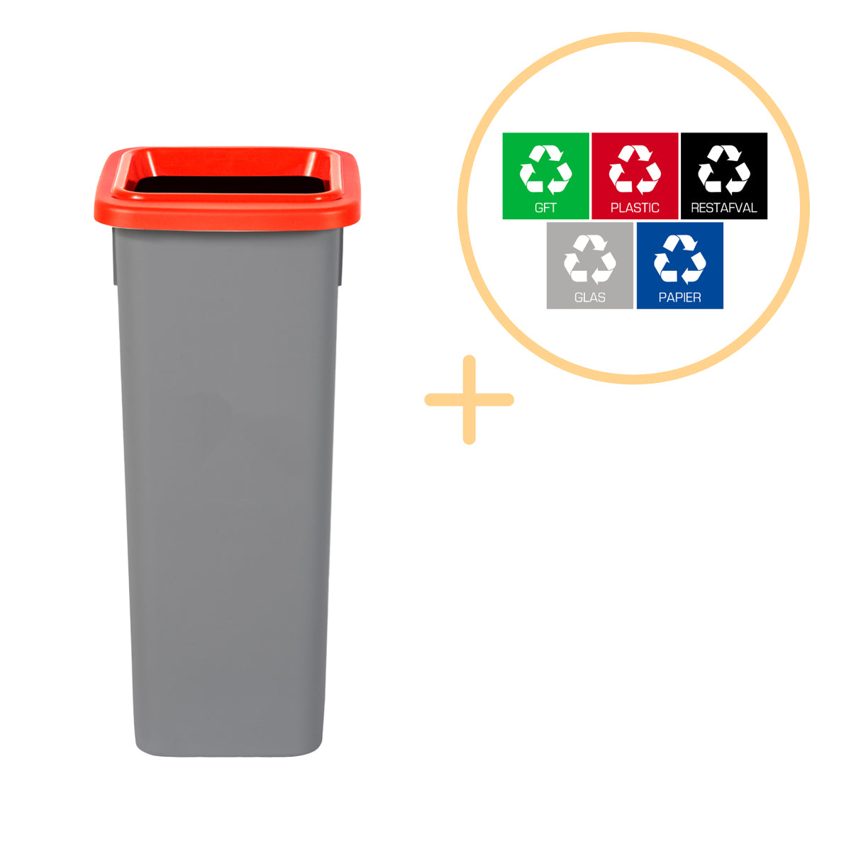 Plafor - Fit Bin 20l - Riciclaggio - Rosso