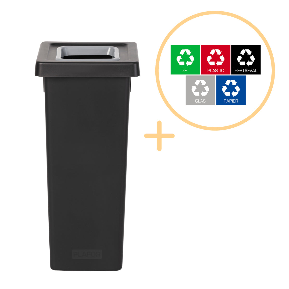 Plafor - Fit Bin 53l - Riciclaggio - Grigio