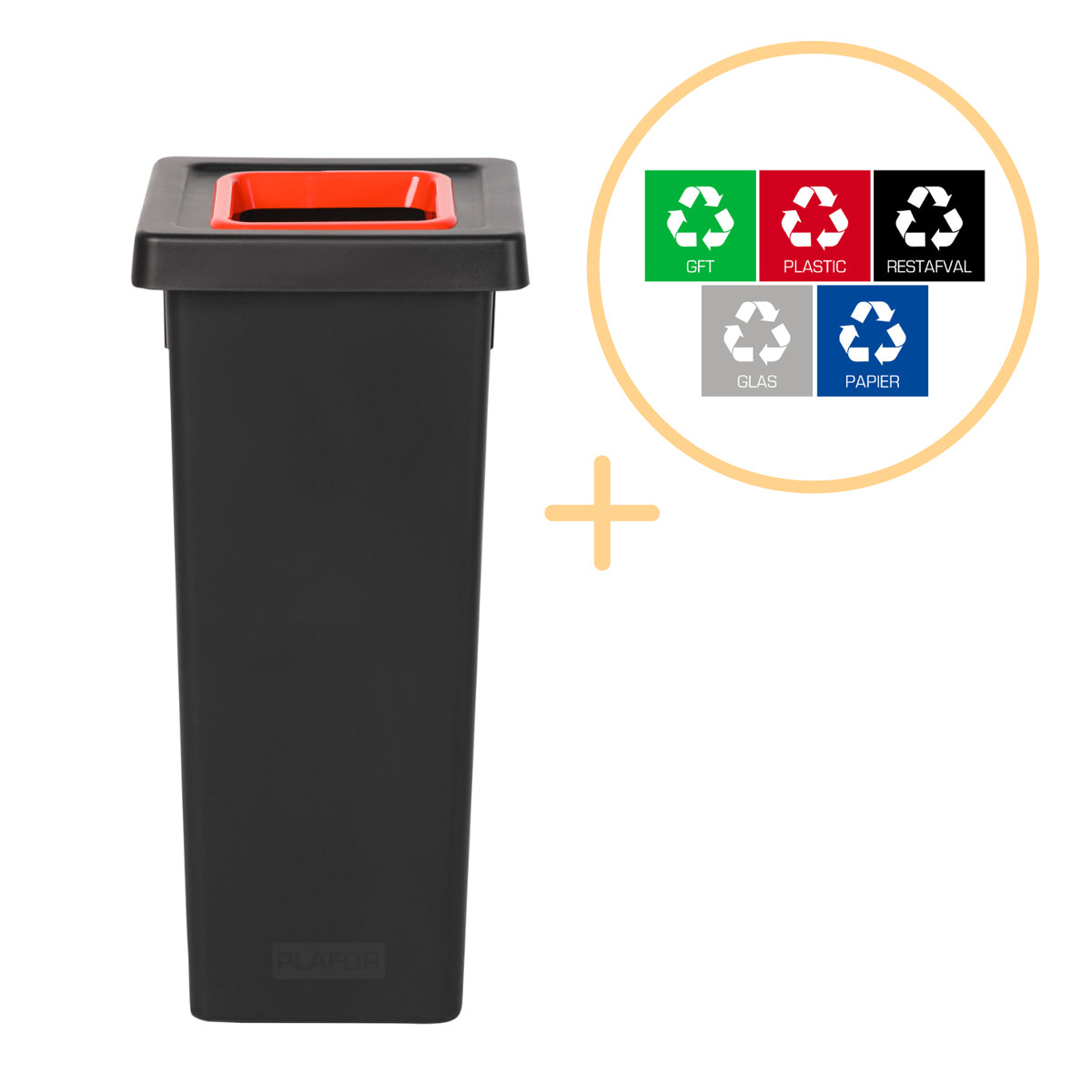 Plafor - Fit Bin 53l - Genbrug - Rød