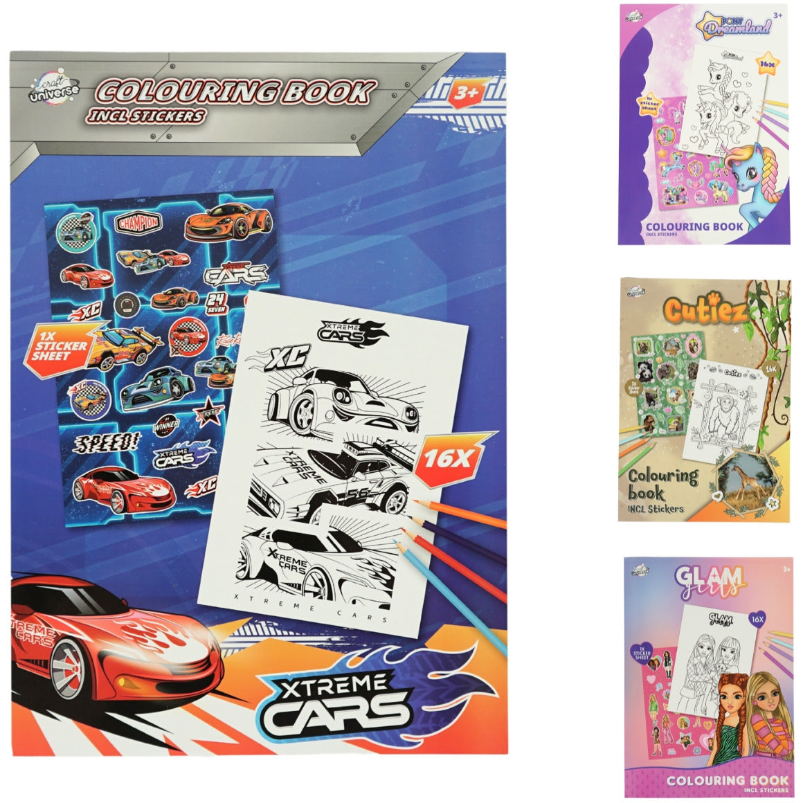 Licensed A4 Coloring Book With 4 Assorted Stickers