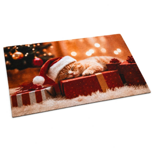 Christmas Cat Doormat 40 X 60 Cm