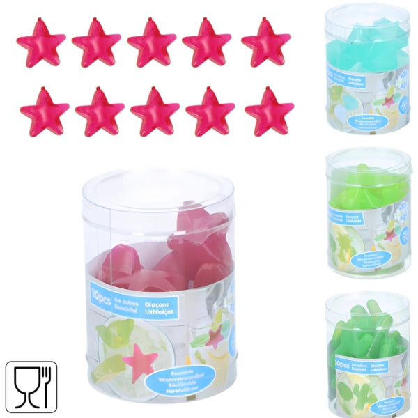 Reusable Ice Cubes 10 Pieces 4 Assorted