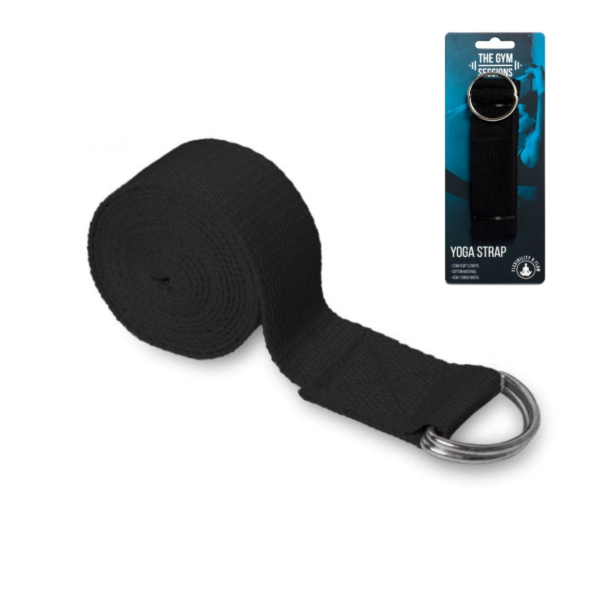 The Gym Sessions Yoga Belt Black 175 Cm