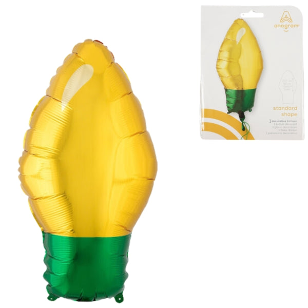 Balon foliowy w kolorze złotym Lampka bożonarodzeniowa 55 cm