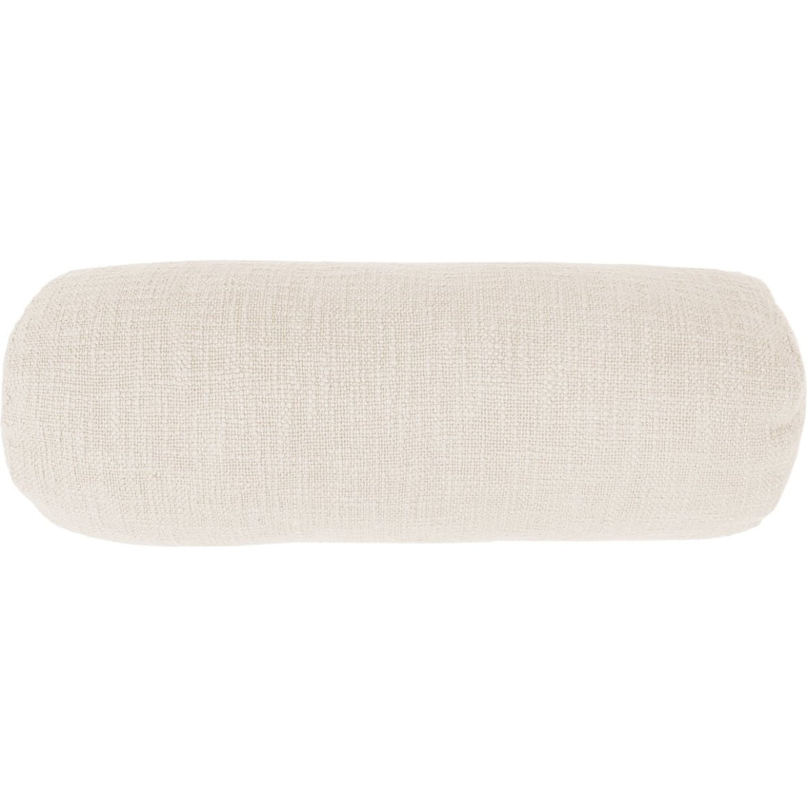 Tiseco Bolster Cushion Cotton Slub Ivory 15 X 45 Cm