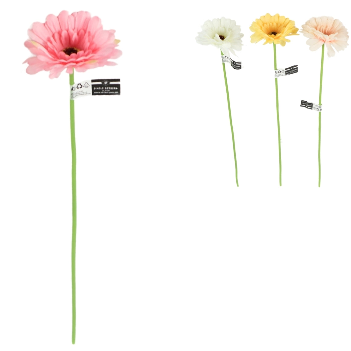 Artificial Flower Gerbera 47 Cm 4 Assorted