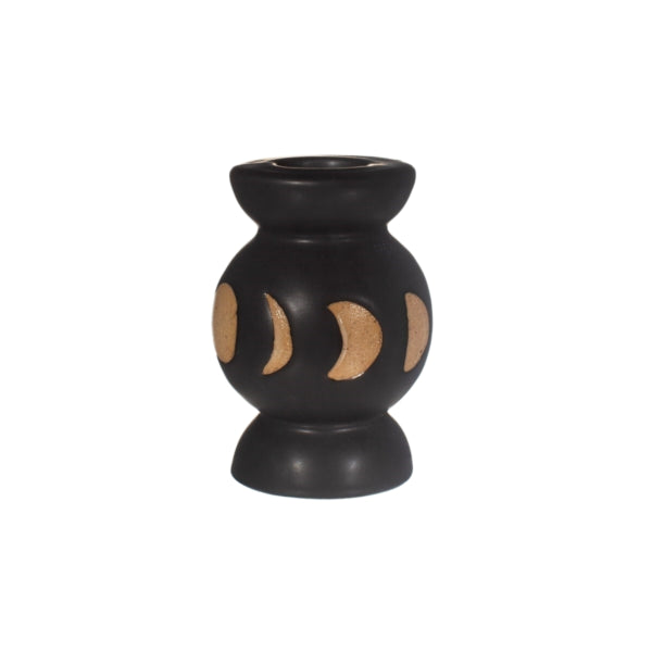 Sass & Belle Candlestick Moon Phases Black 8 Cm