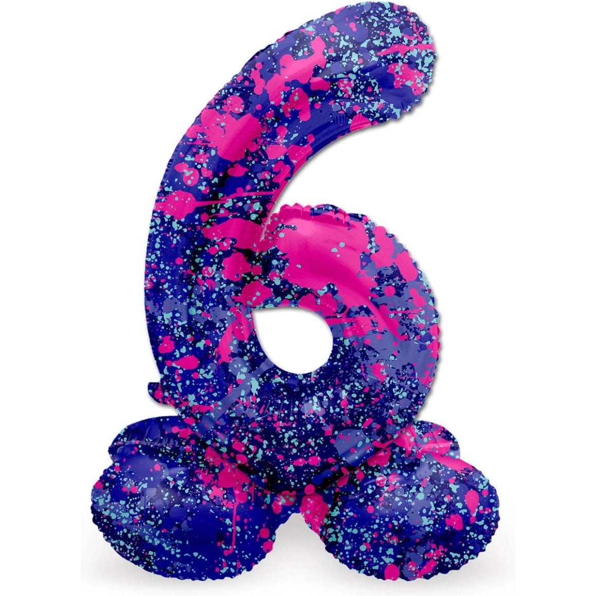 Folat Foil Balloon Standing 6 Paint Splash 41 Cm