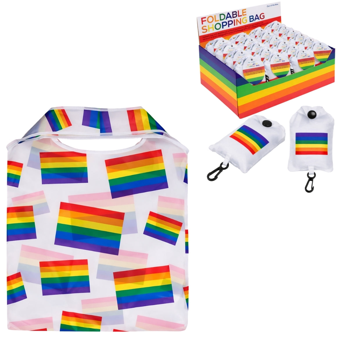 Out Of The Blue Foldable Bag Rainbow 39 X 56 Cm