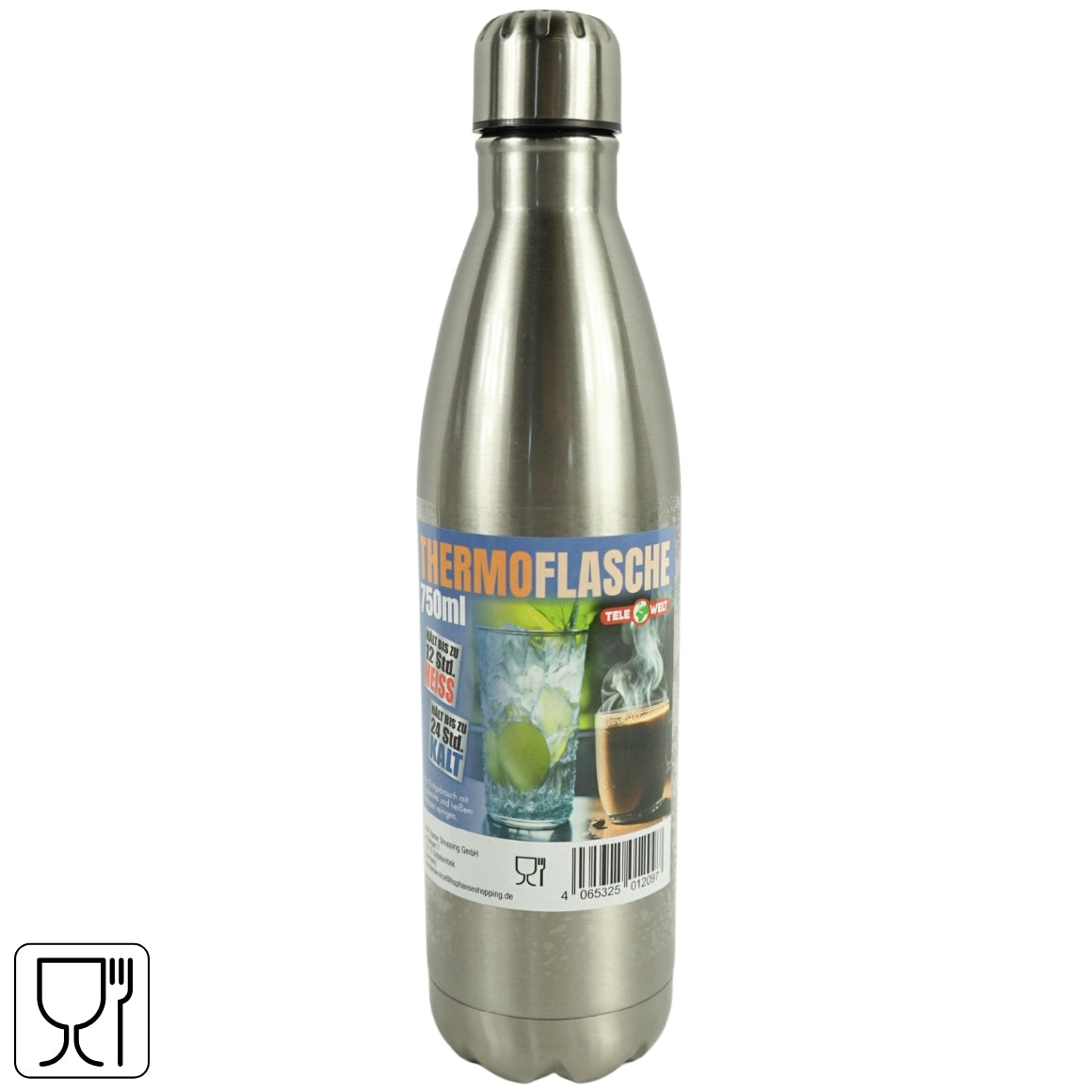 Telewelt Thermos Bottle Grey 750 Ml