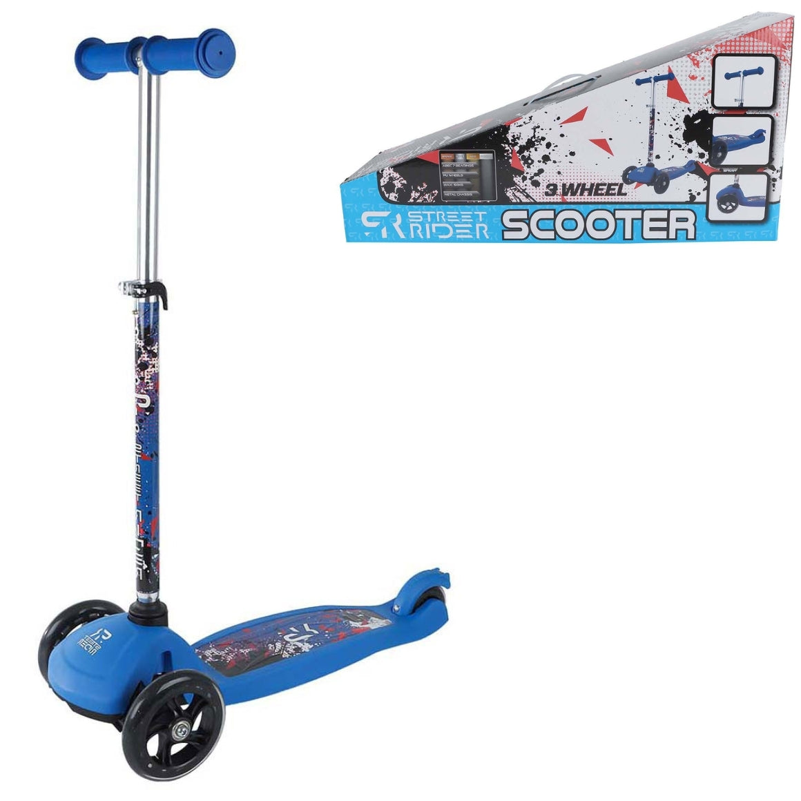 Street Rider 3-wheeled Scooter Blue