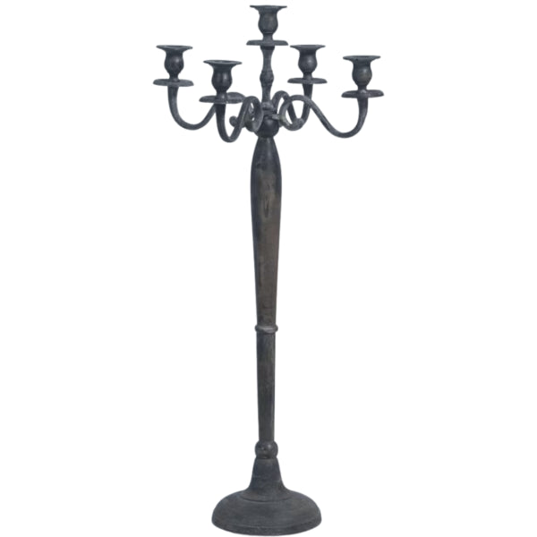 Candlestick Classic Antique Look Aluminium 78 Cm