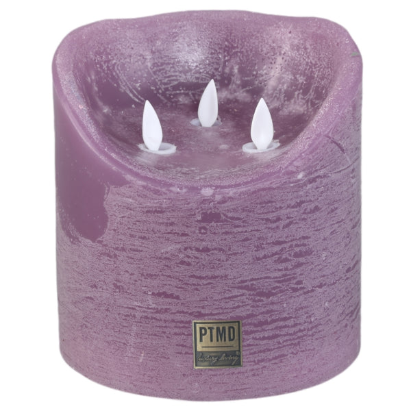 Ptmd Lumanare Led Pillar Xxl Liliac 15 X 15 Cm