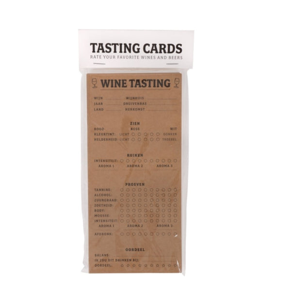 Senza Wine And Beer Tasting Cards 21 Cm