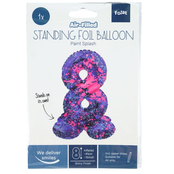 Folat Foil Balloon Standing 2 Paint Splash 41 Cm