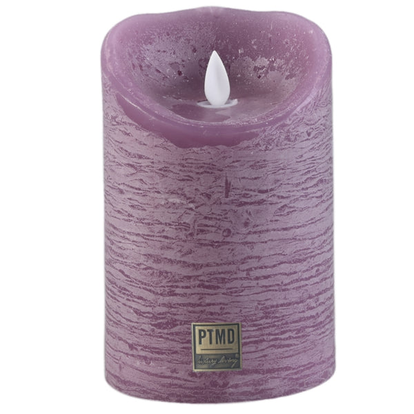 Lumanare Pilar Ptmd Led Functionare Baterie L Liliac 10 X 15 Cm