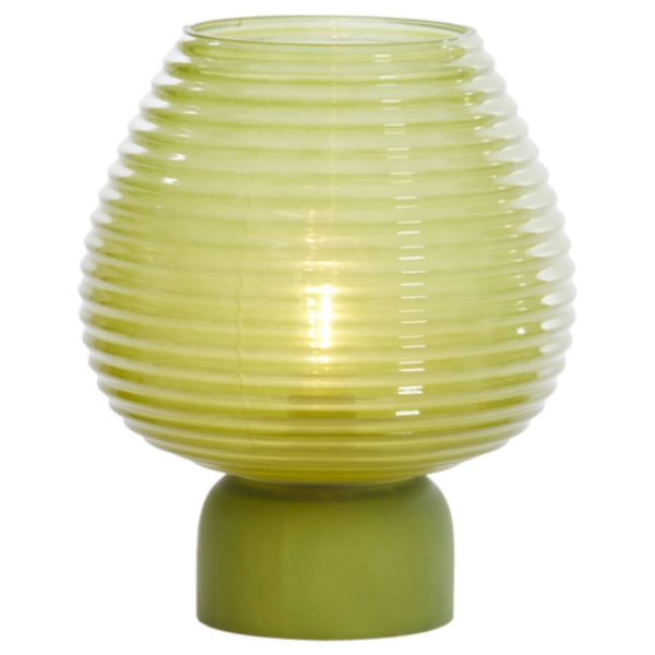 Light & Living Alenna Candeeiro de mesa LED a bateria verde 27 cm