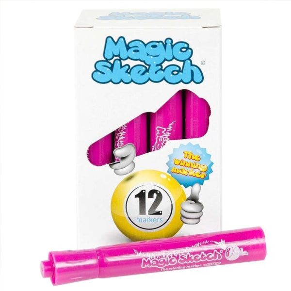 402077 Markere magice pentru schiță magenta cu parfum 12 cm set de 12