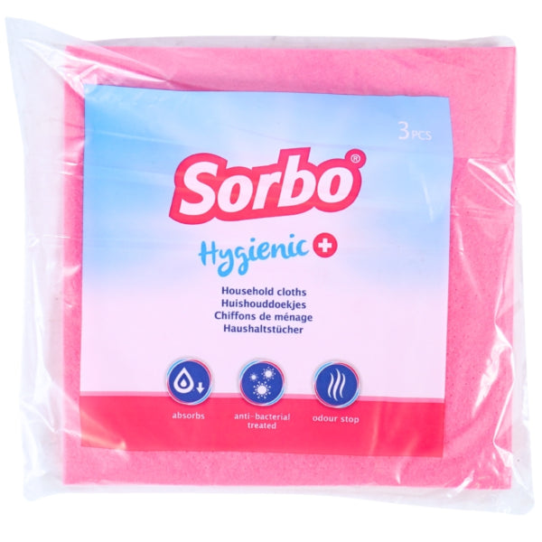 Sorbo Household Cloth Pink 38 Cm 3 Pieces