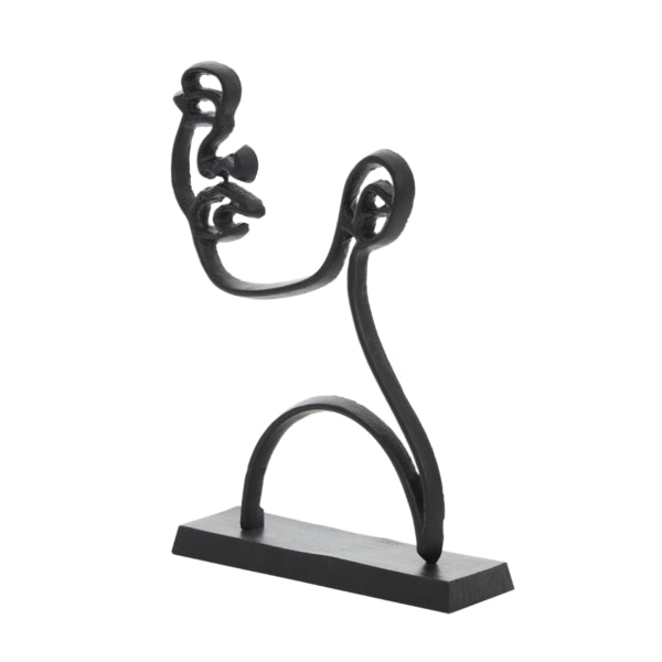 Light & Living Standbeeld Gezicht Mat Zwart 38 Cm