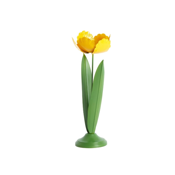 Light & Living Tealight Holder Alfori Green Yellow 35 Cm
