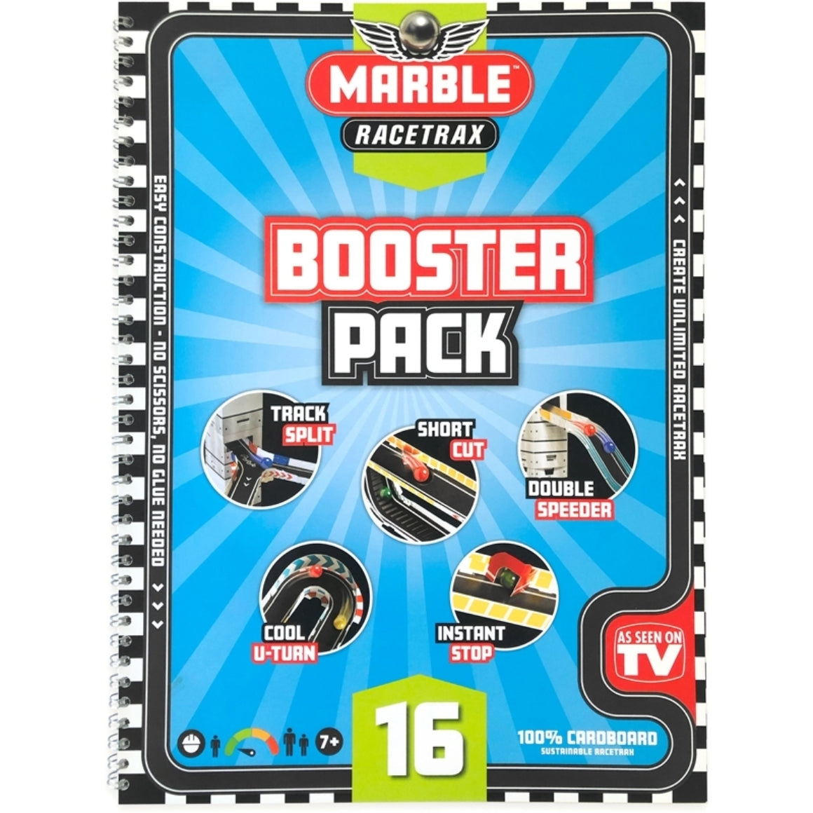 Marble Racetrax Marble Run Expansion Set 1 Meter 16 Sheets