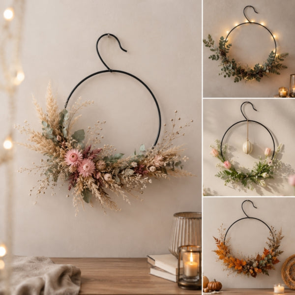 Fáinne Maisiúil Stern Fabrik Le Hook Miotal Dubh 24 Cm