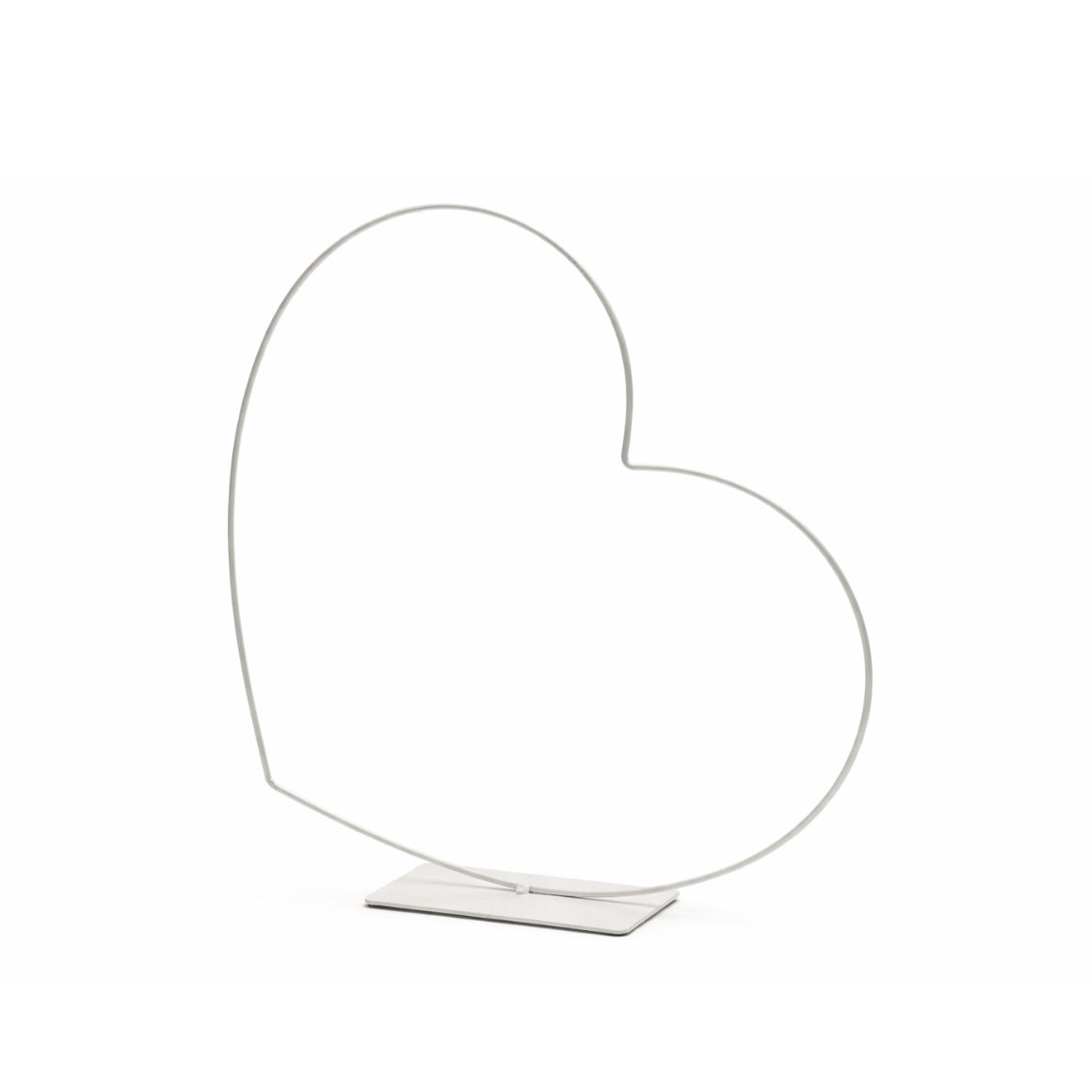 Decorative Heart Frame Horizontal White 30 Cm