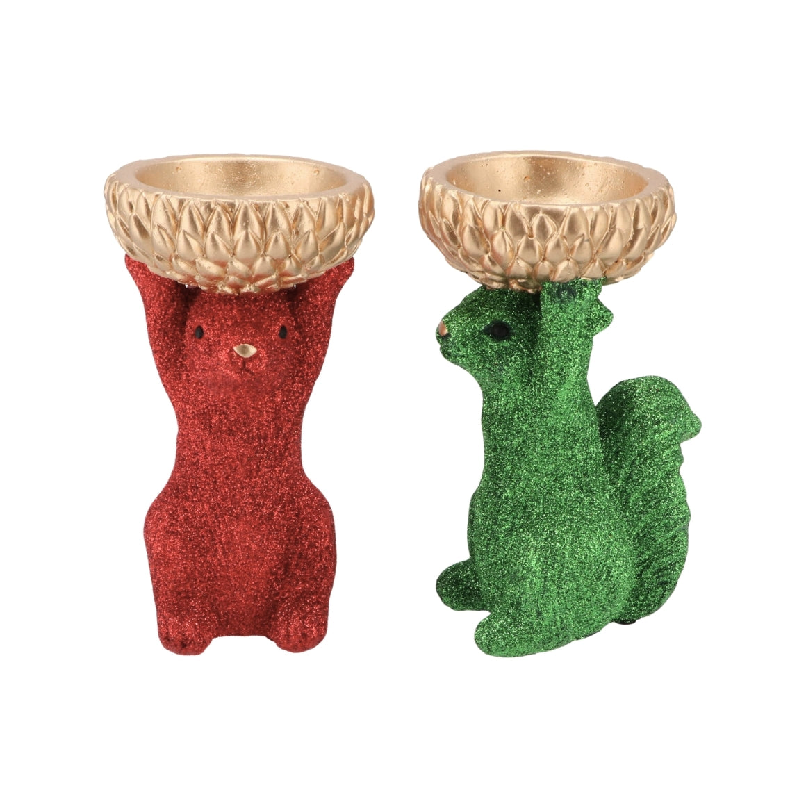 Jingle Squirrel Bowl Red/green 17 Cm 2 Assorted