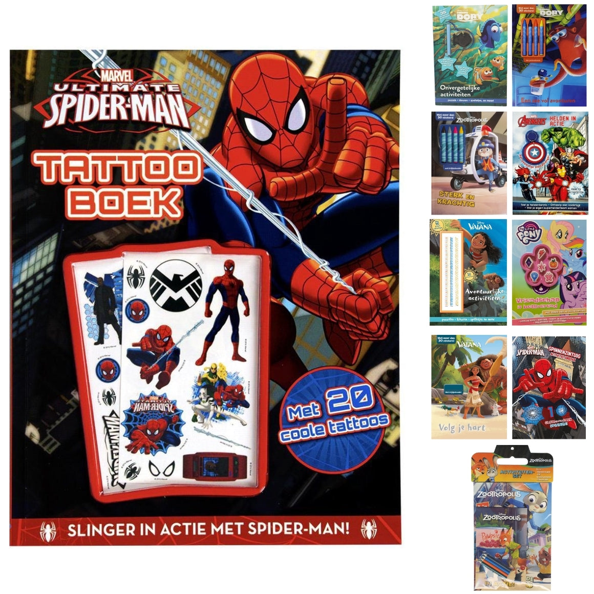 Licensed Coloring/adventure/tattoo Book 10 Assorted