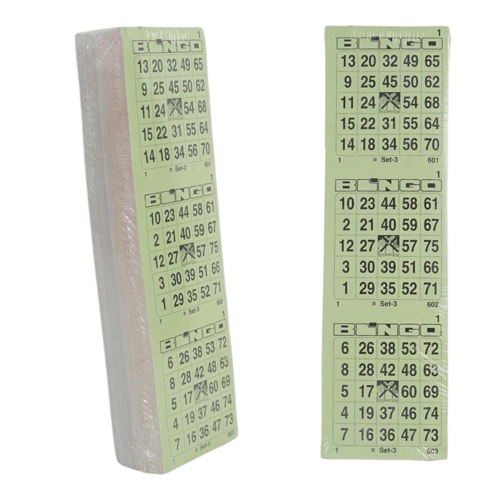 400030 Bingo Cards 1-75 Perforated 5 Thick Single