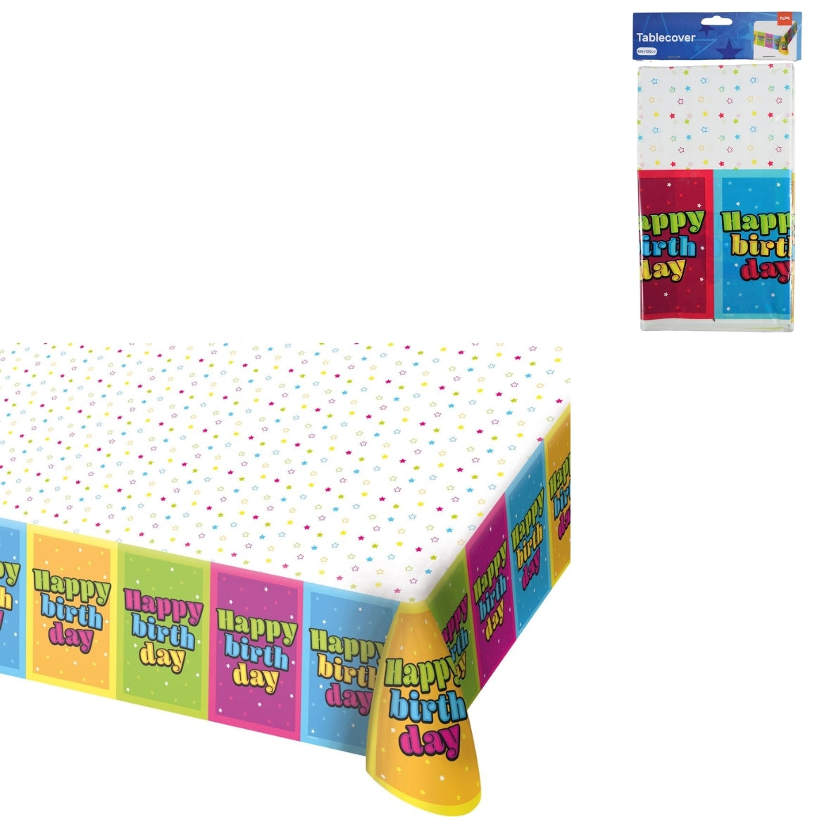 Folat Tablecloth Happy Birthday 130 X 180 Cm