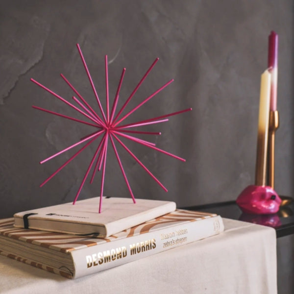 Housevitamin Ornament Firework Metal Neon Pink 25 Cm