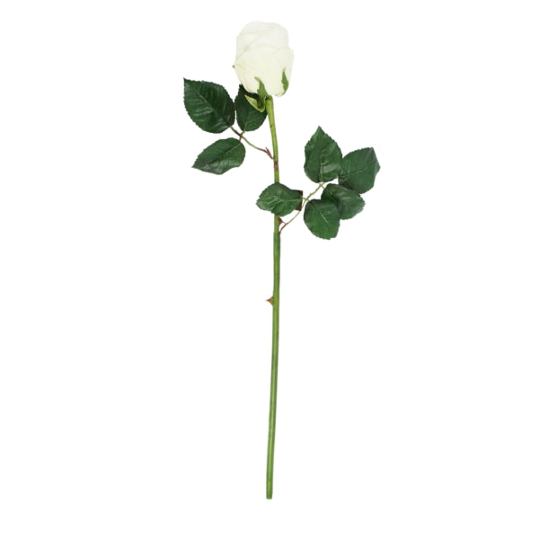 Artificial Rose White Silk 59 Cm