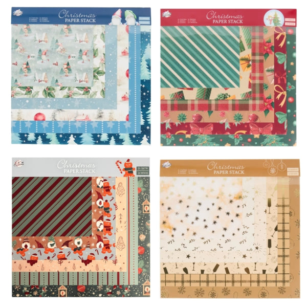 (r) Craft Universe Holiday Craft Paper 24 Sheets 4 Assorted