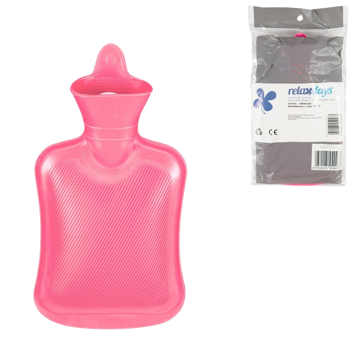 Relaxdays Pink Hot Water Bottle 1 L