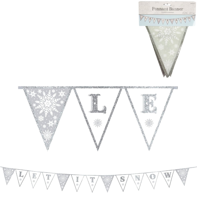 Let It Snow Textile Bunting 3 M