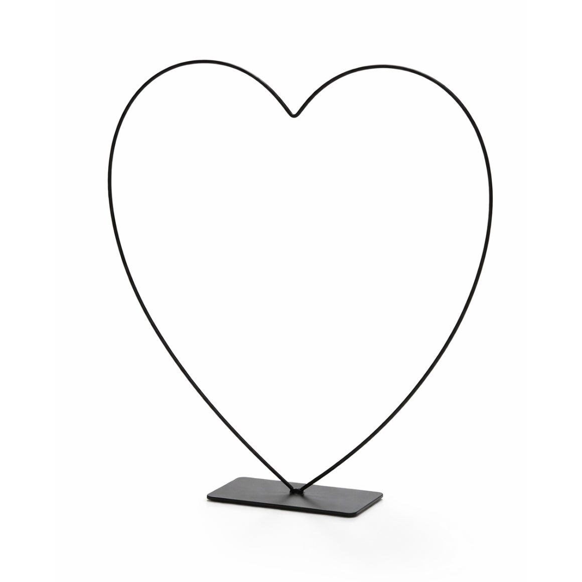 Decorative Heart Frame Black 39 Cm