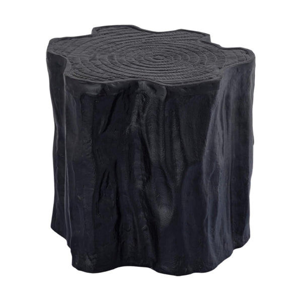 Ptmd Side Table Fennah Tree Stump Aluminium Black 37 Cm
