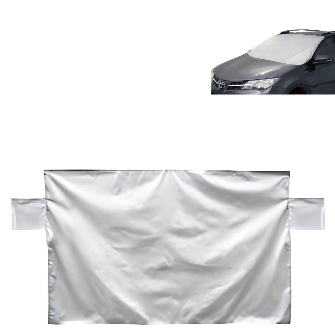 Anti-frost Screen/sunshade With Magnets Grey 200 X 100 Cm