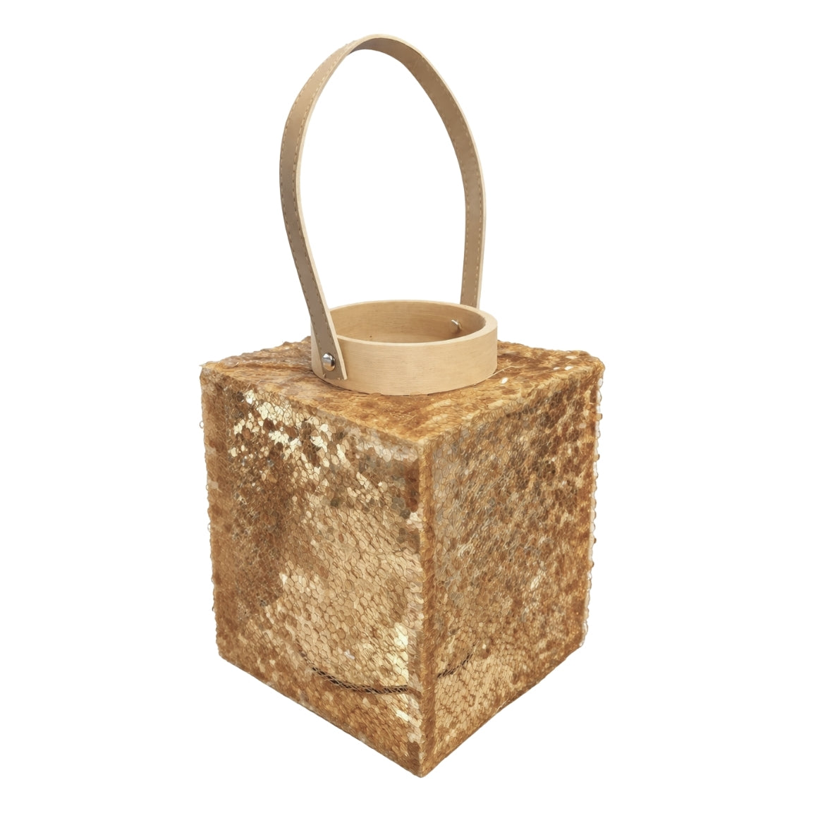 Lofty Glam Square Lantern Natural 22 Cm