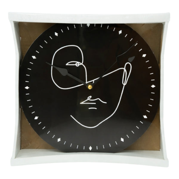 Noor Living Wanduhr Gesicht Schwarz 29 cm