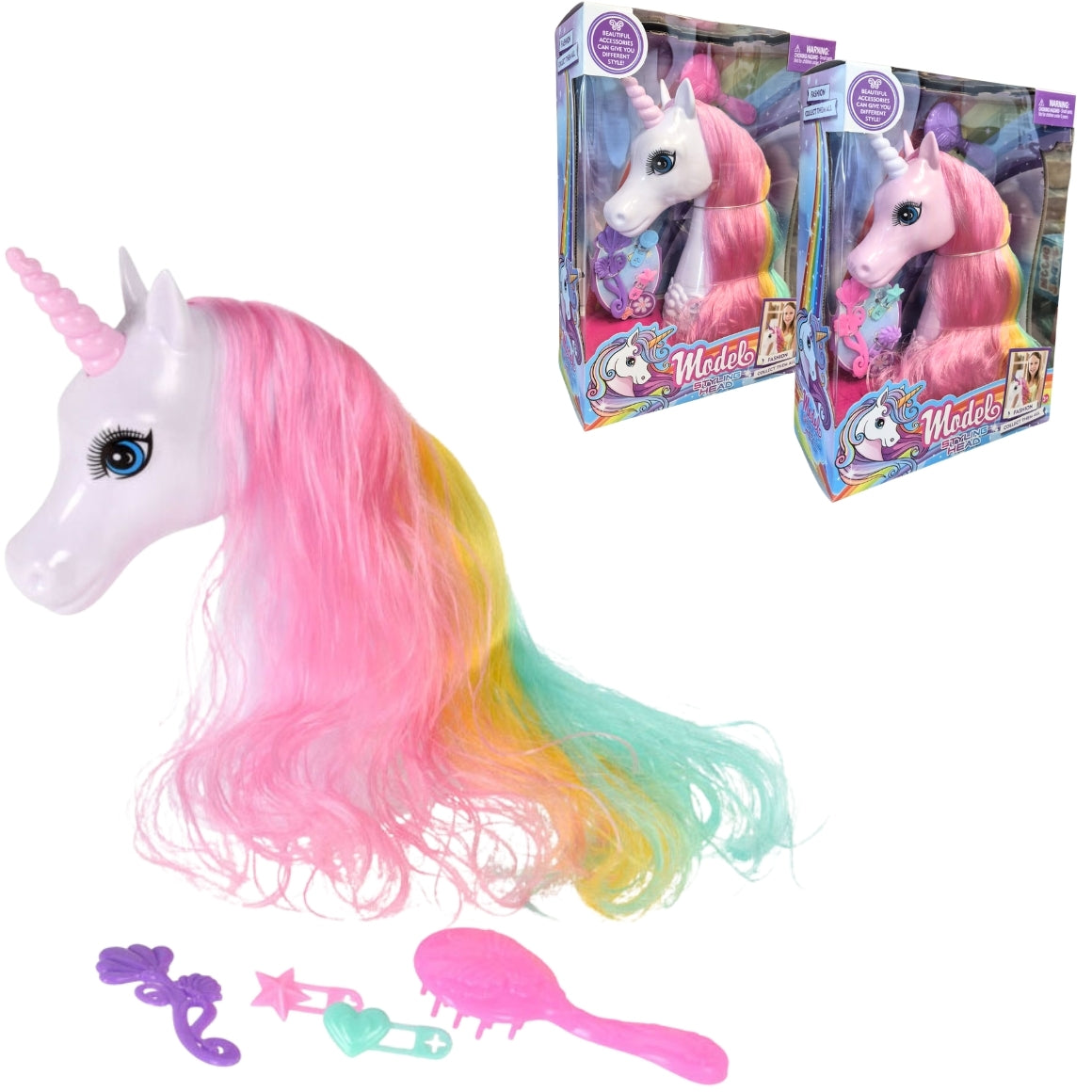 Unicorn Styling Head With Accessories 5-piece Set