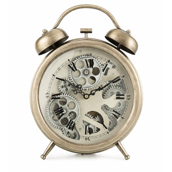 J-line Clock Steampunk Antique Brass-colored 33 Cm
