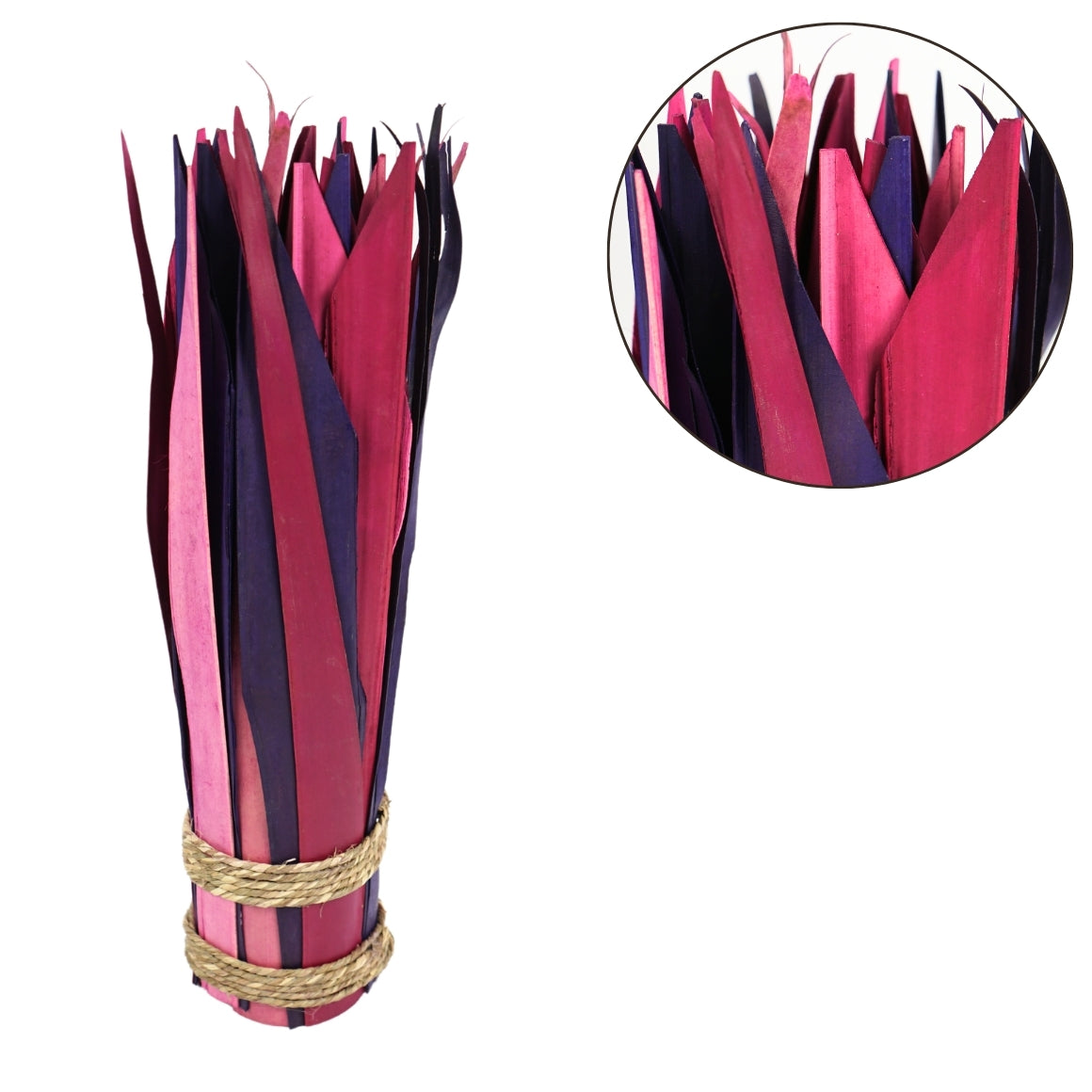 Bundle Of Dried Leaves Pink/purple 35 Cm
