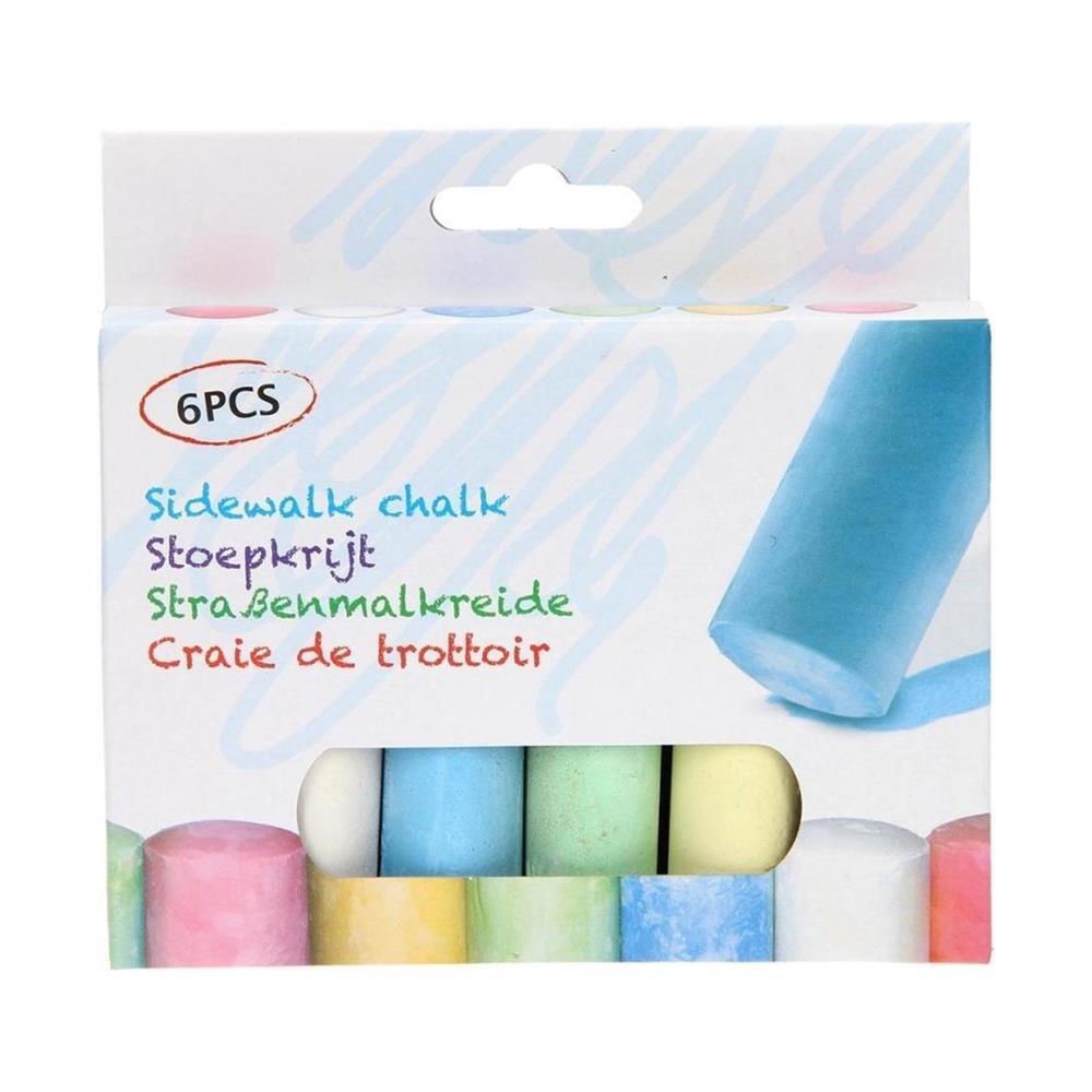 Sidewalk Chalk Large Jumbo 6 Pcs