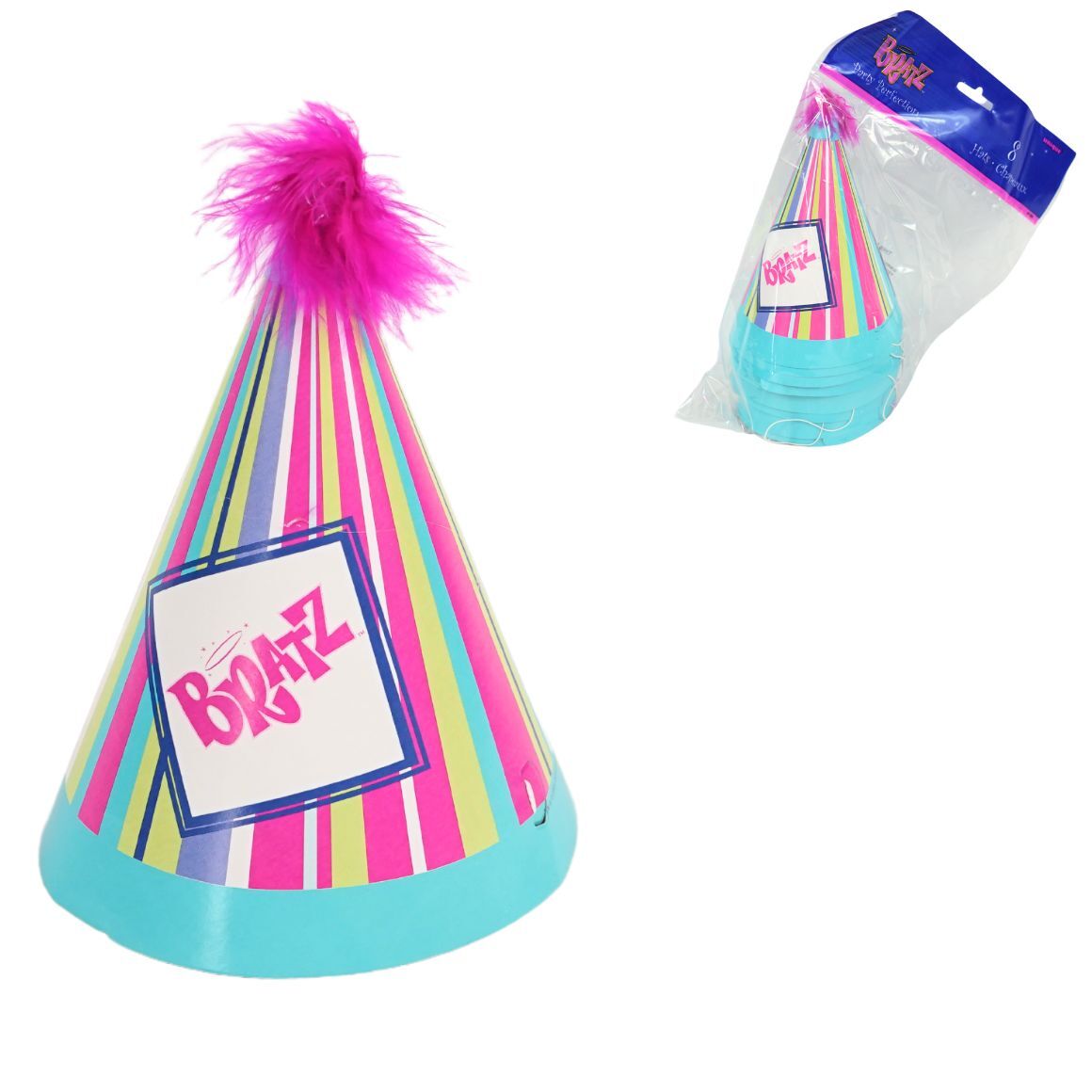 Cappellini da Festa Bratz Con Elastico 16 Cm 8 Pezzi