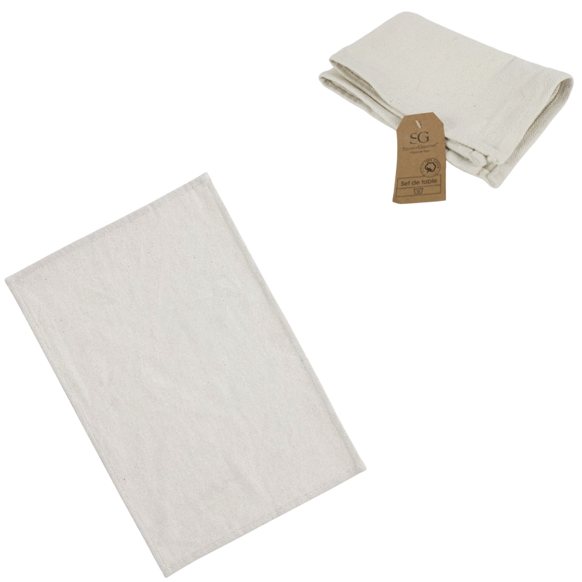 White Cotton Placemat 45 X 30 Cm