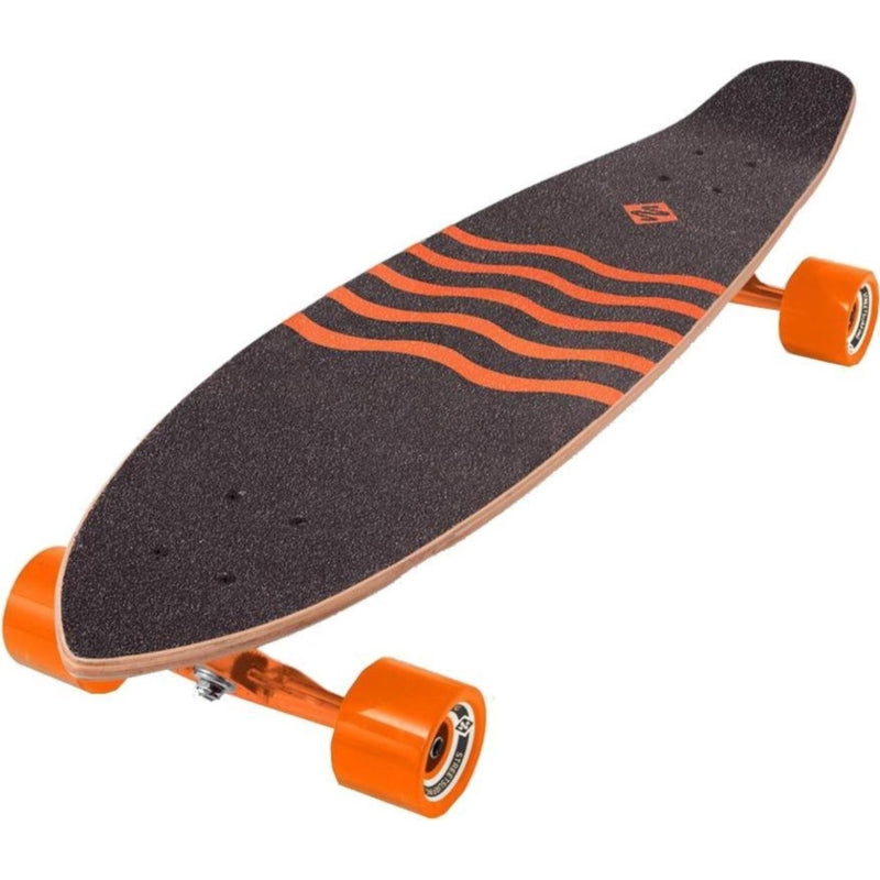 Streetsurfing Longboard Skateboard Black/orange 91 Cm