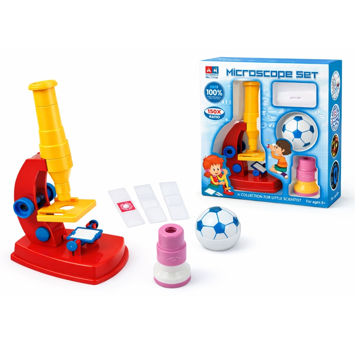 Microscope With Kaleidoscope Set